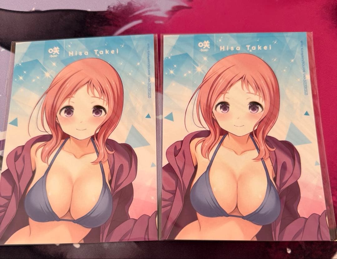 咲-Saki- オンラインくじ 竹井久 アクリルスタンド 缶バッジ 特典