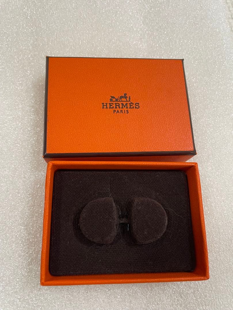 エルメス　HERMES スカーフリング　シルバーメタリック　メンズ