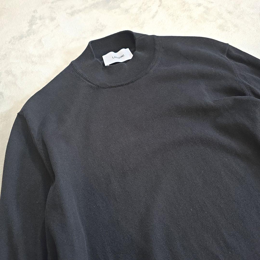 ラルディーニ コットンクレープ モックネックニット 25SS ブラック