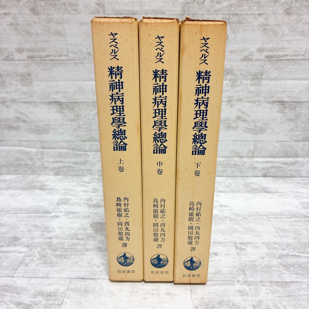 ヤスペルス 精神病理学総論 上中下 3冊セット 精神医学 岩波書店
