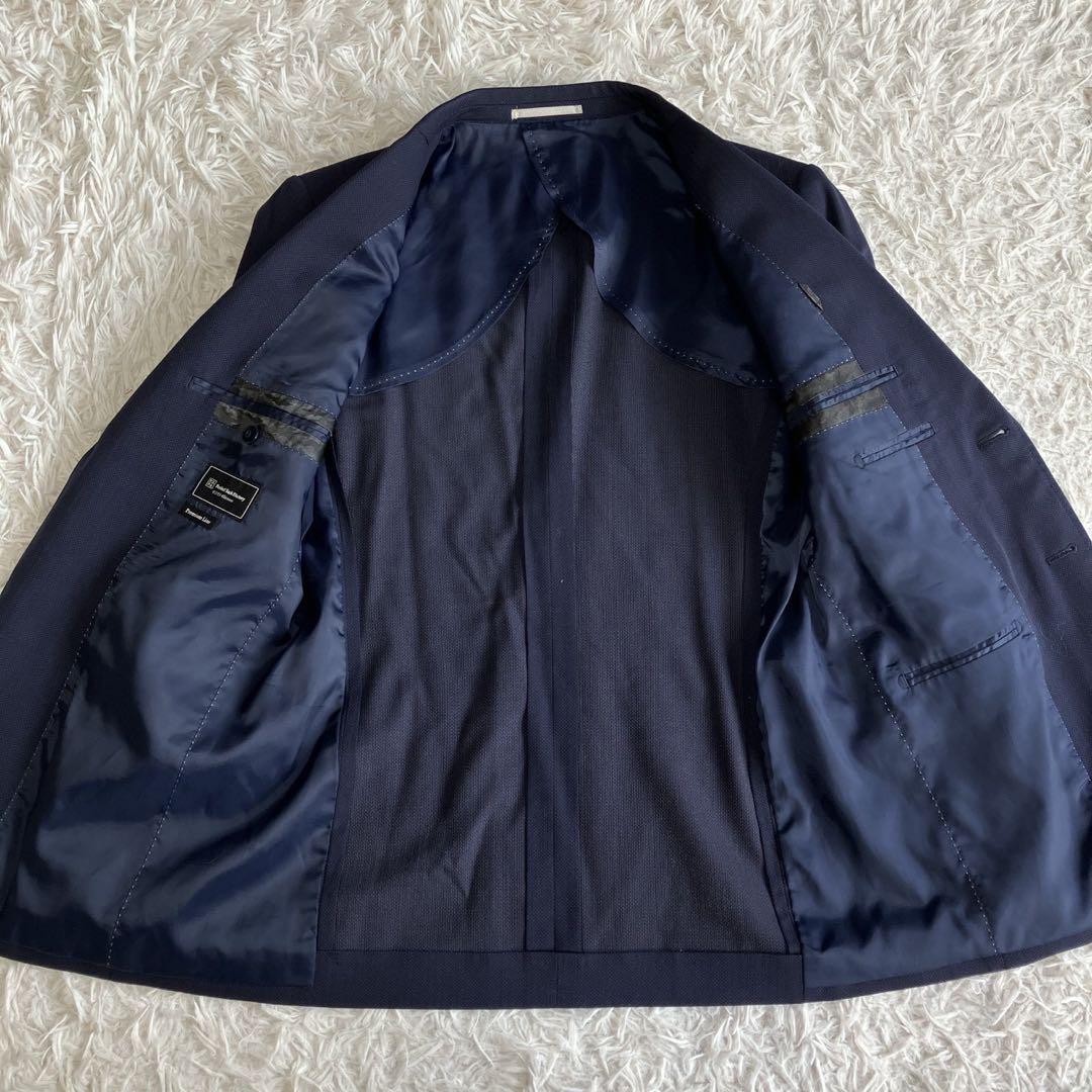 ◎美品 PSFA プレミアムライン A6 ネイビー スリーピース 高見えスーツ1