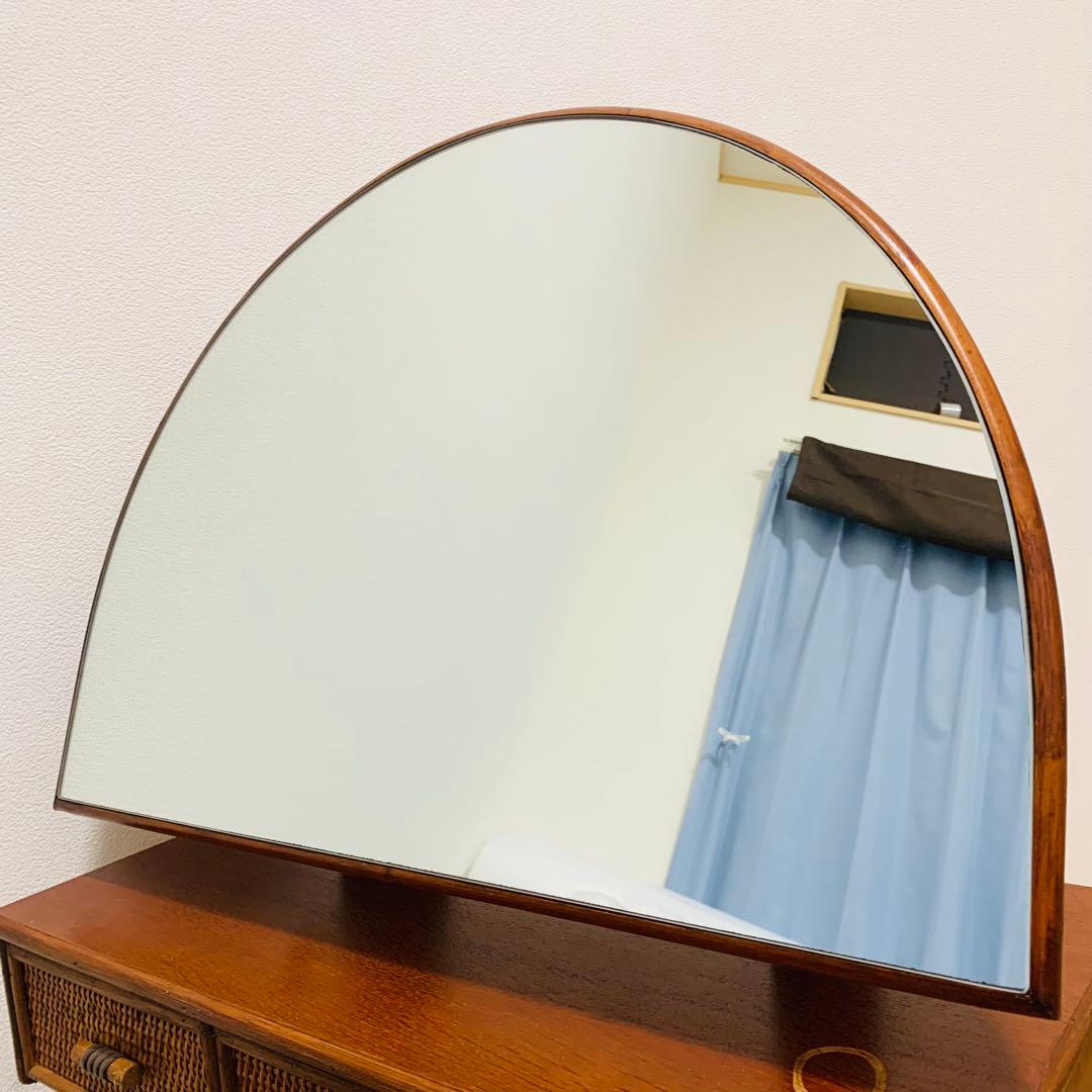 希少　ラタン　ドレッサー　家具　籐　鏡 引き出し 収納　古道具　置き型　レトロ