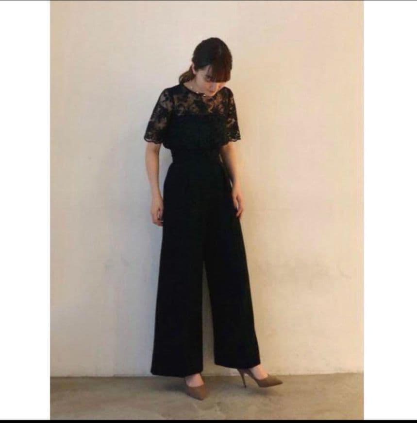 最終値下げ【美品】LAGUNAMOON LADYオーバーレースワイドパンツドレス