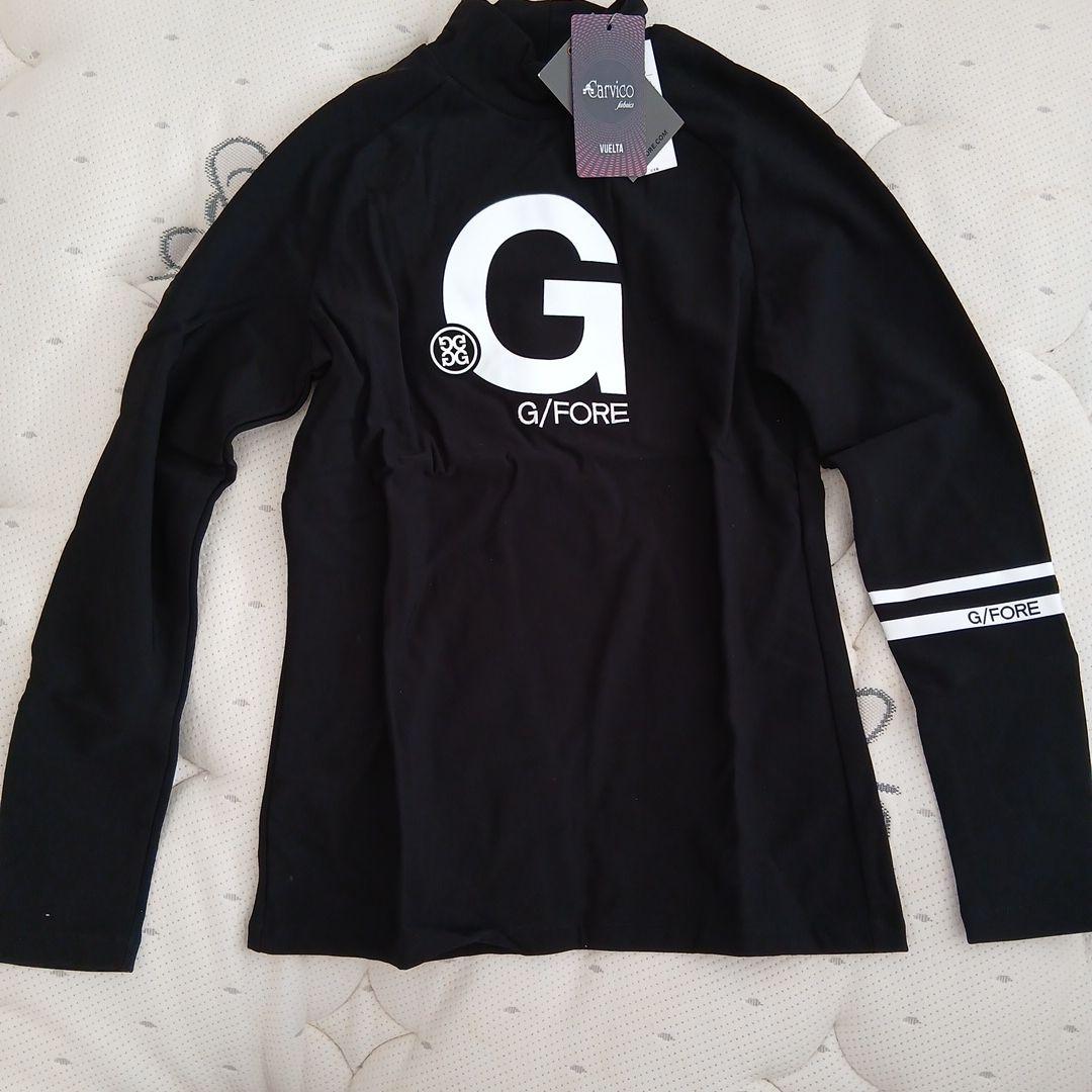 ジーフォアG/FORE の裏起毛モックネック黒