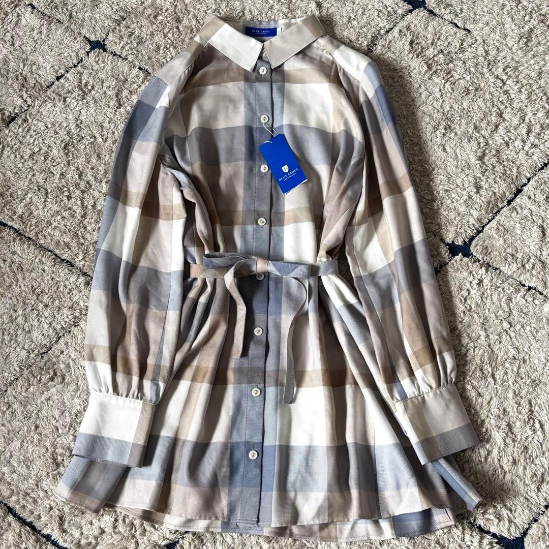 【タグ付き✨】ブルーレーベルクレストブリッジ　3way チュニック　リボン　38