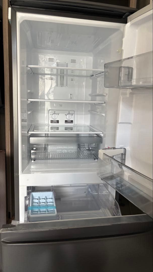 【きく】MR-P15J-H ブラック 冷蔵庫