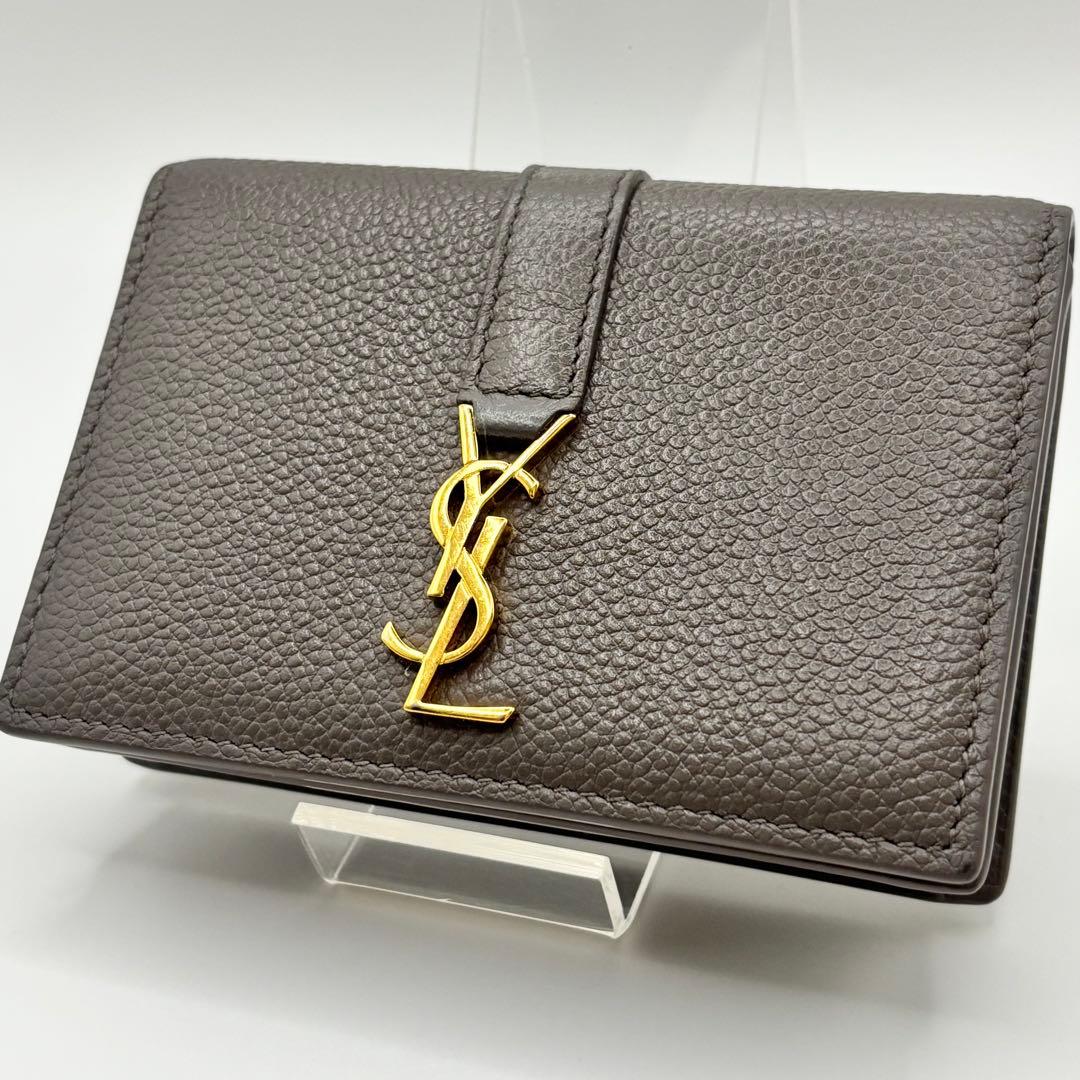 【極美品】サンローラン 名刺入れ カードケース グレー