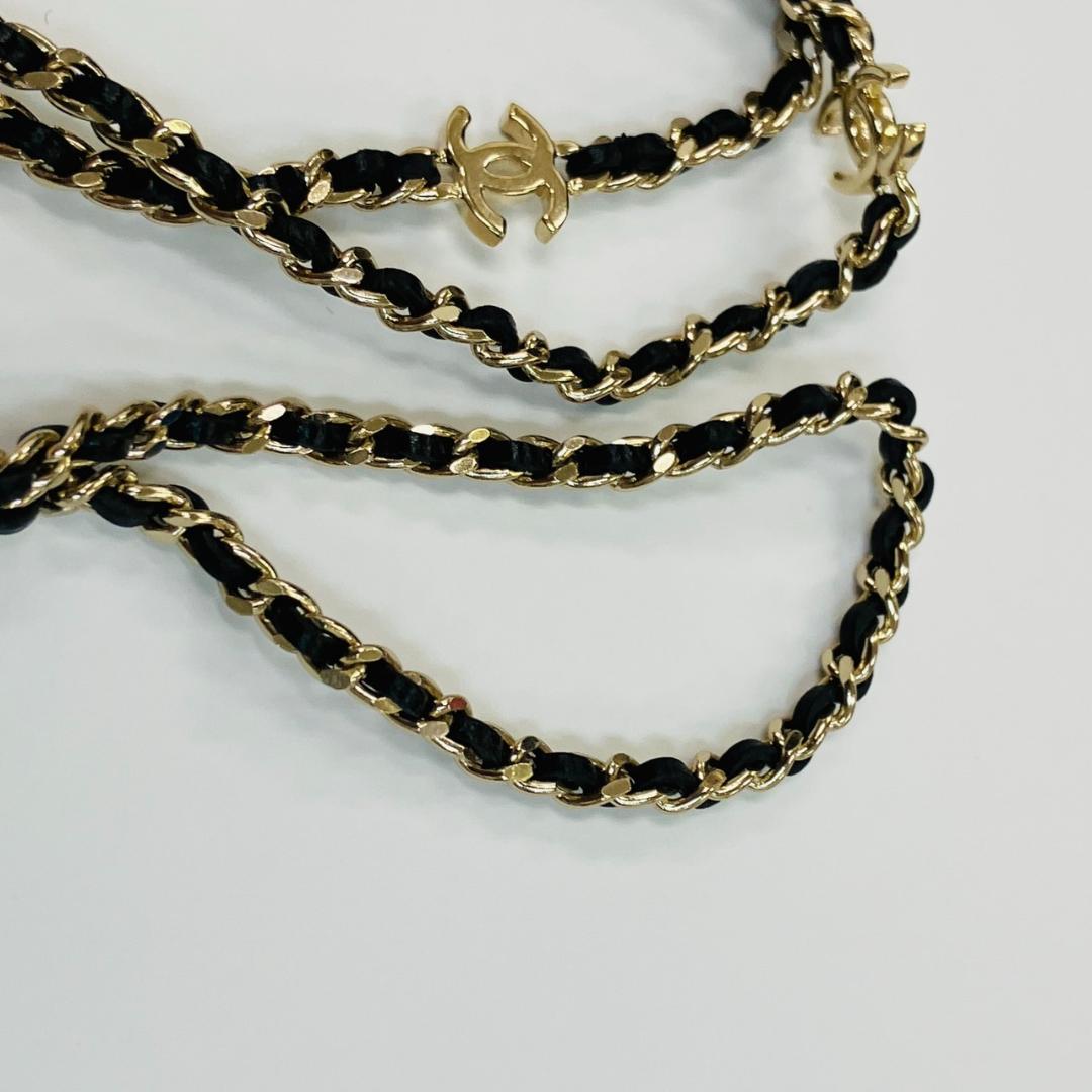 W12-038 CHANEL シャネル チェーン ストラップ ココマーク 金金具