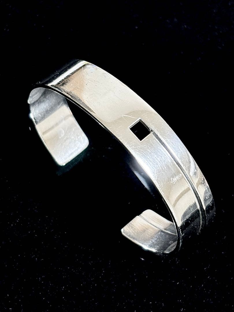 【90s Gucci】Gロゴシルバー925バングル