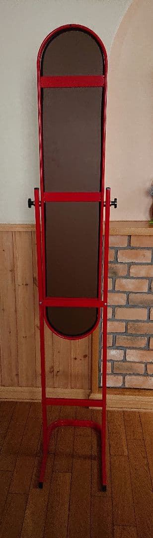 a*4様 80s アイアンフレーム スタンドミラー 姿見レトロポップ　昭和レトロ