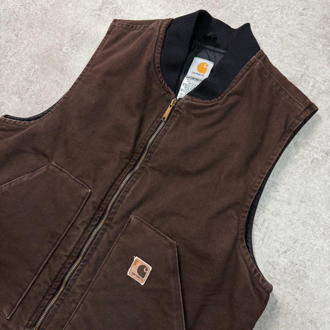 なみ様carhartt カーハート【L】 00sダックベスト フェード 雰囲気◎