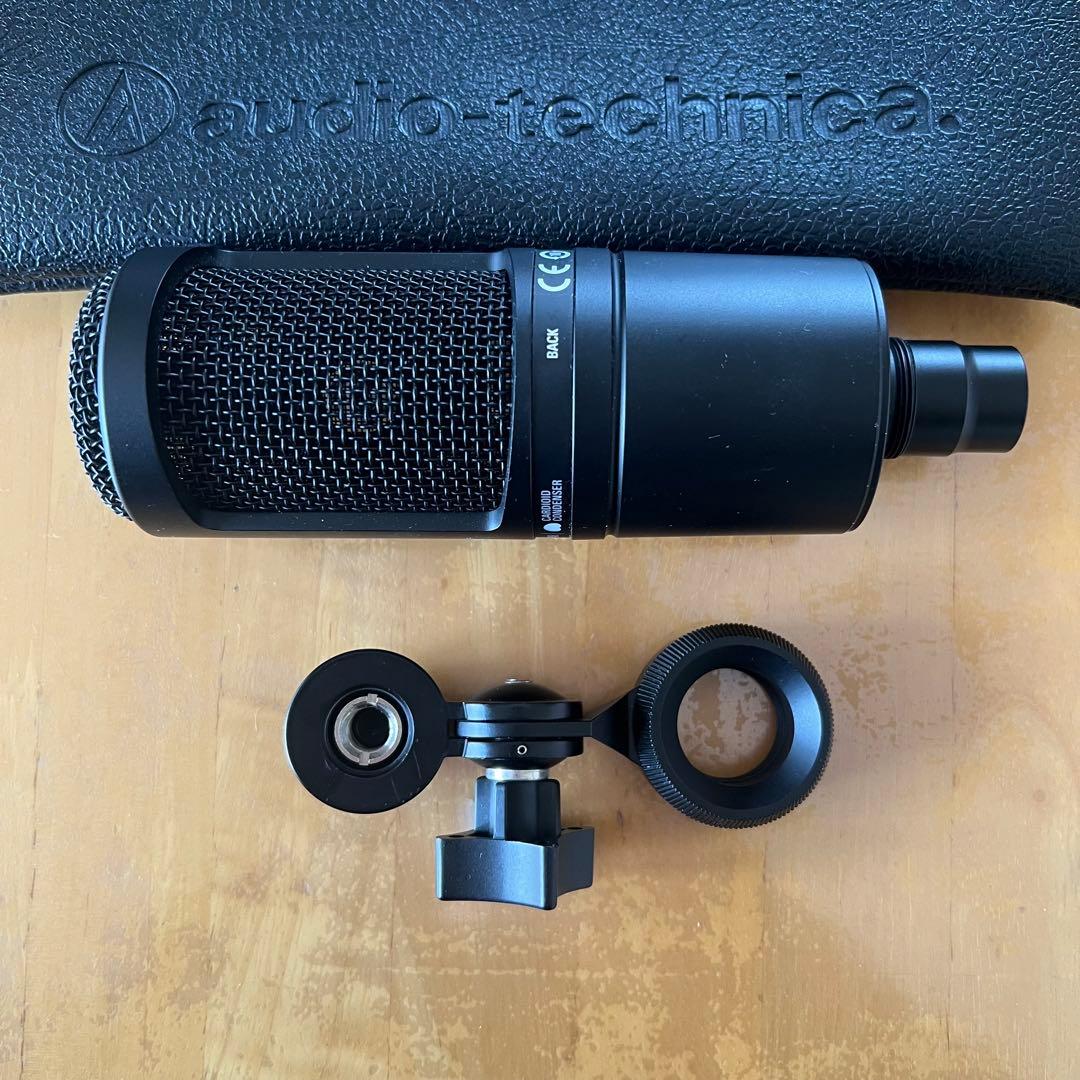 audio-technica AT2020 コンデンサーマイク 変換アダプター付