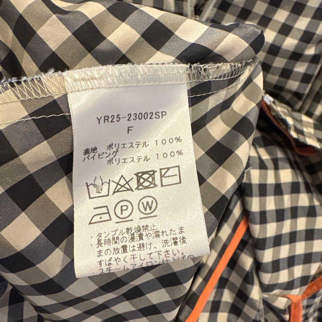 美品　yori ギンガムチェックパーカー　ヨリ　日本製