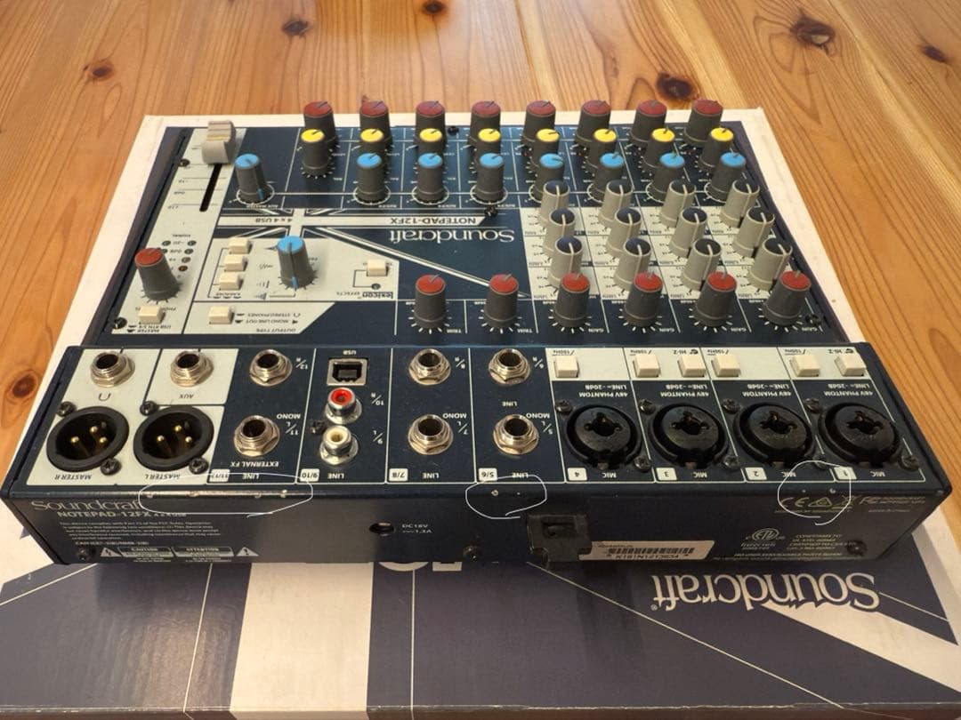 Soundcraft Notepad 12FX＋オヤイデUSBケーブル