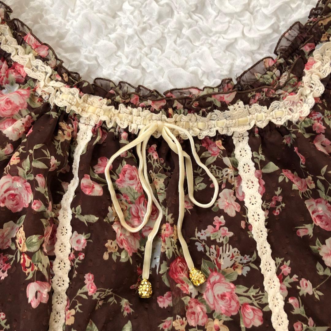 LIZLISA 希少　ワンピ風　コンビネゾン　花柄　スカパン　平成レトロ