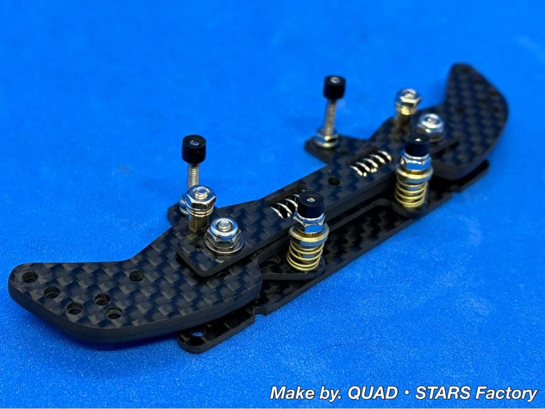 【ミニ四駆・MS用】2軸ATスライドダンパー　ブラックアウト／フルカーボン