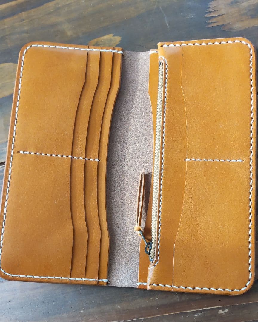 ロングウォレット　長財布　栃木サドルレザー　レザークラフト☆総手縫い☆(237)