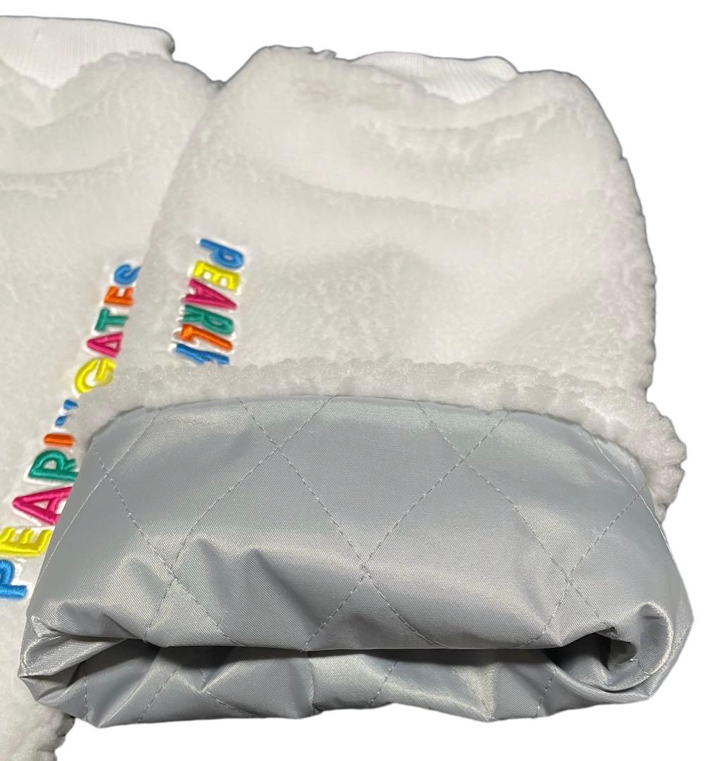 新品 未使用 パーリーゲイツ ボアフリース レッグウォーマーホワイト