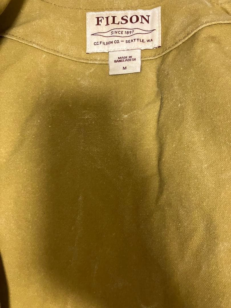 FILSONフィルソンTINCLOTH VESTオイルティンクロスベストカーキ