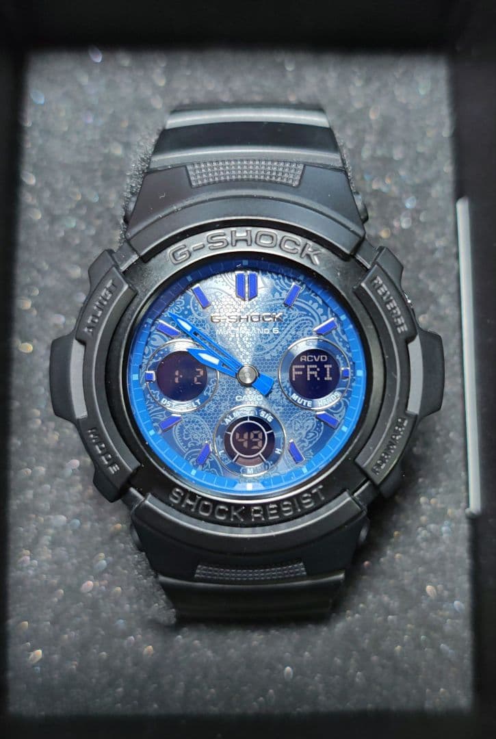 時計 G-SHOCK AWG-M100SBP-1AJF BLUE PAISLEY