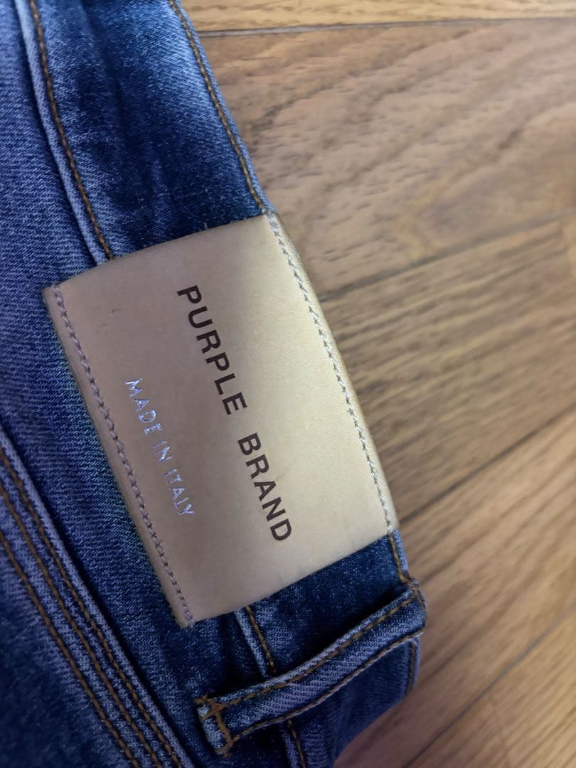 PURPLE ダメージデニムパンツ 33インチ値下げ可能