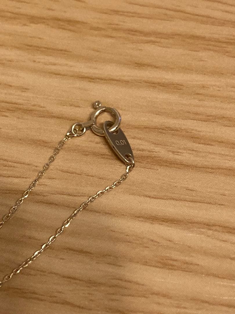 ete k10 0.01ctダイヤ　 イエローゴールドチェーンネックレス