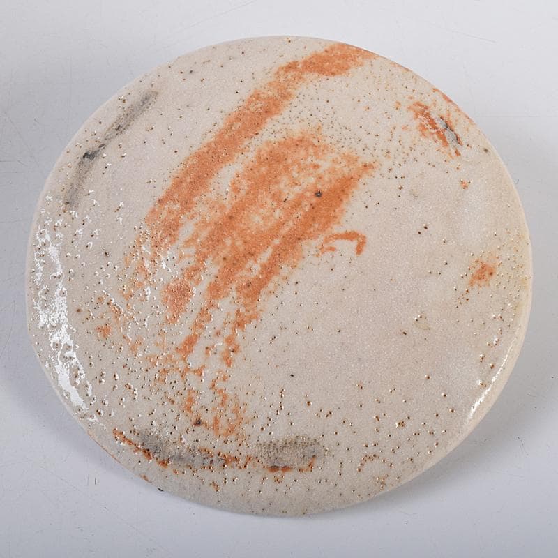 茶道具　山崎道正作　絵志野　水指　裏千家十五代鵬雲斎極め箱　M　R8732B