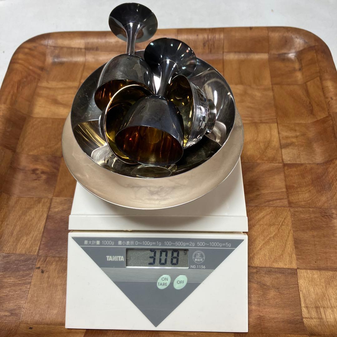 純銀　銀杯　銀製　SILVER まとめて6点　308g 刻印有り