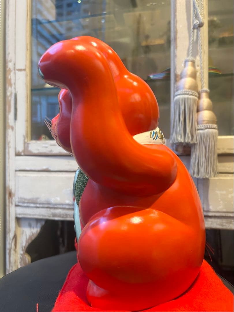 無病息災&良縁を招く⭐︎招き猫⭐︎常滑焼⭐︎赤⭐︎左手あげ⭐︎貯金箱