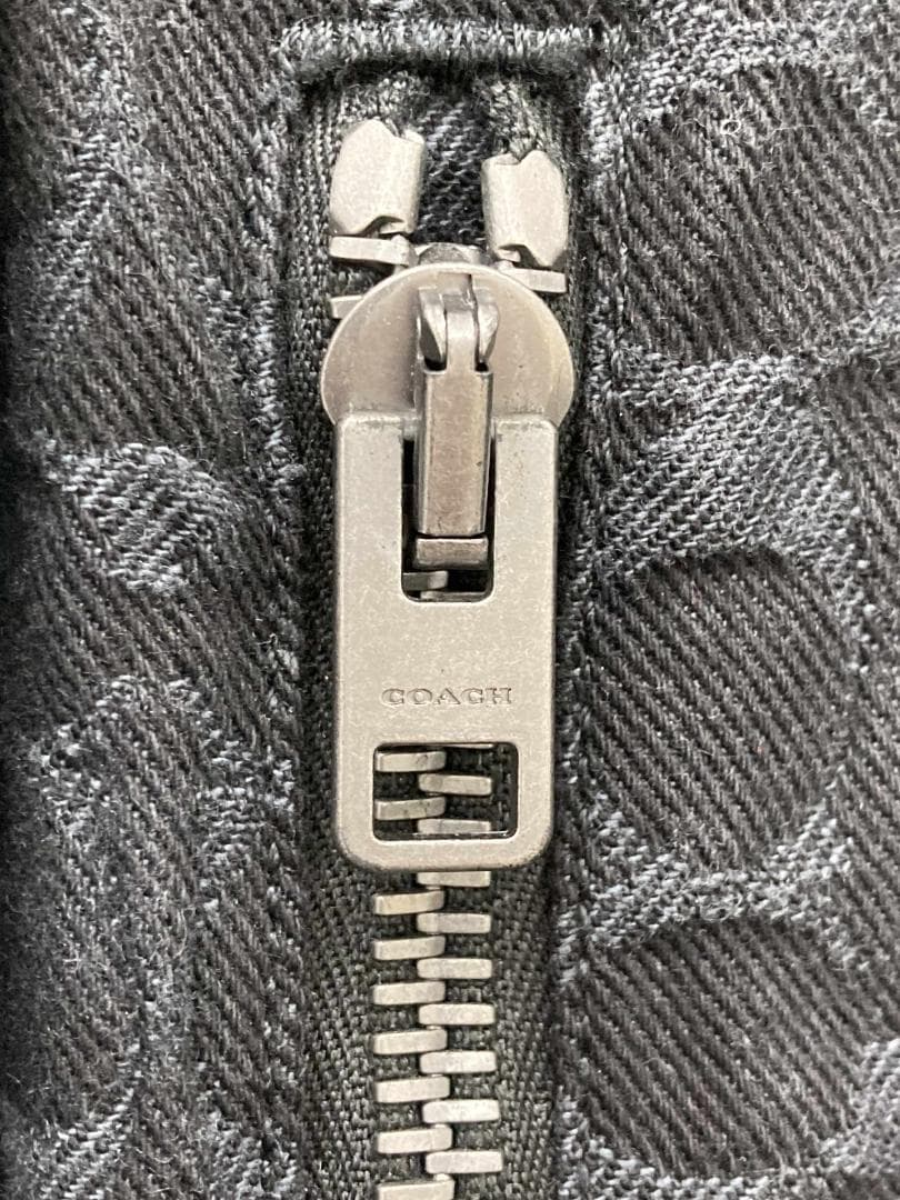 コーチ　シグネチャー ジャカード デニム ボニー コート 黒　170 / 98A