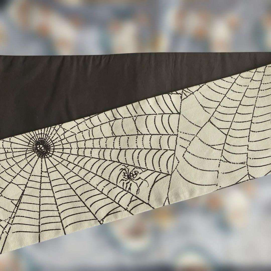 ☆美品☆ 蜘蛛　蜘蛛の巣　半幅帯　カッコイイ帯　ゴシック　半巾帯