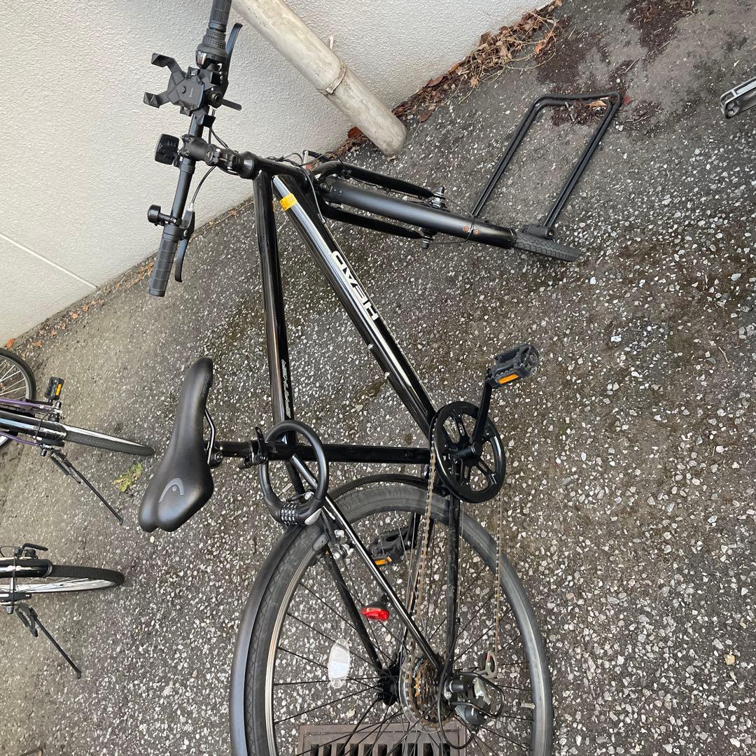 シクロクロスバイク 黒 アルミフレーム 700C