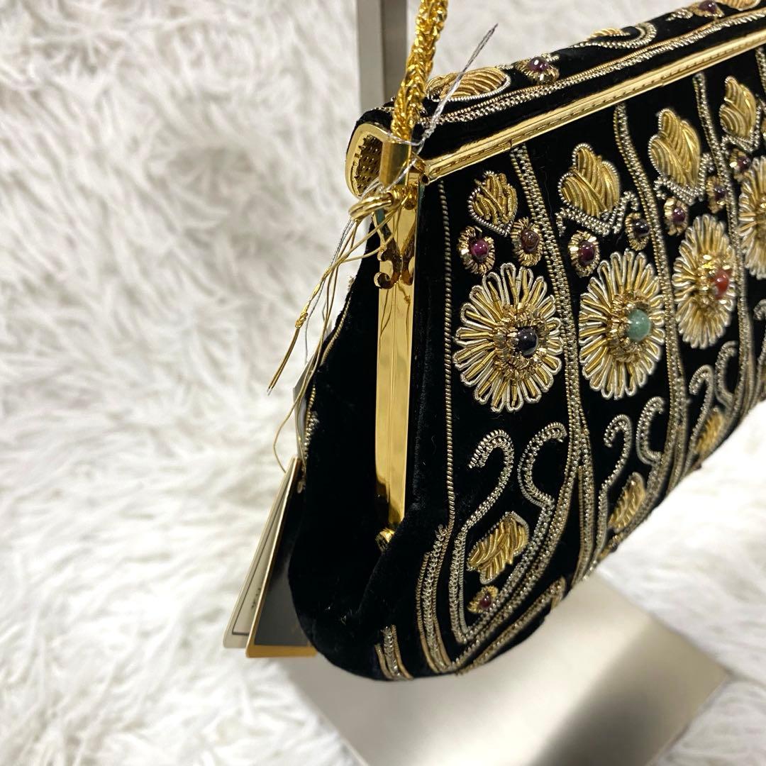 LUMY　ルミー　はしもと　ビーズバッグ　ハンドバッグ　皇室御用達　ヴィンテージ