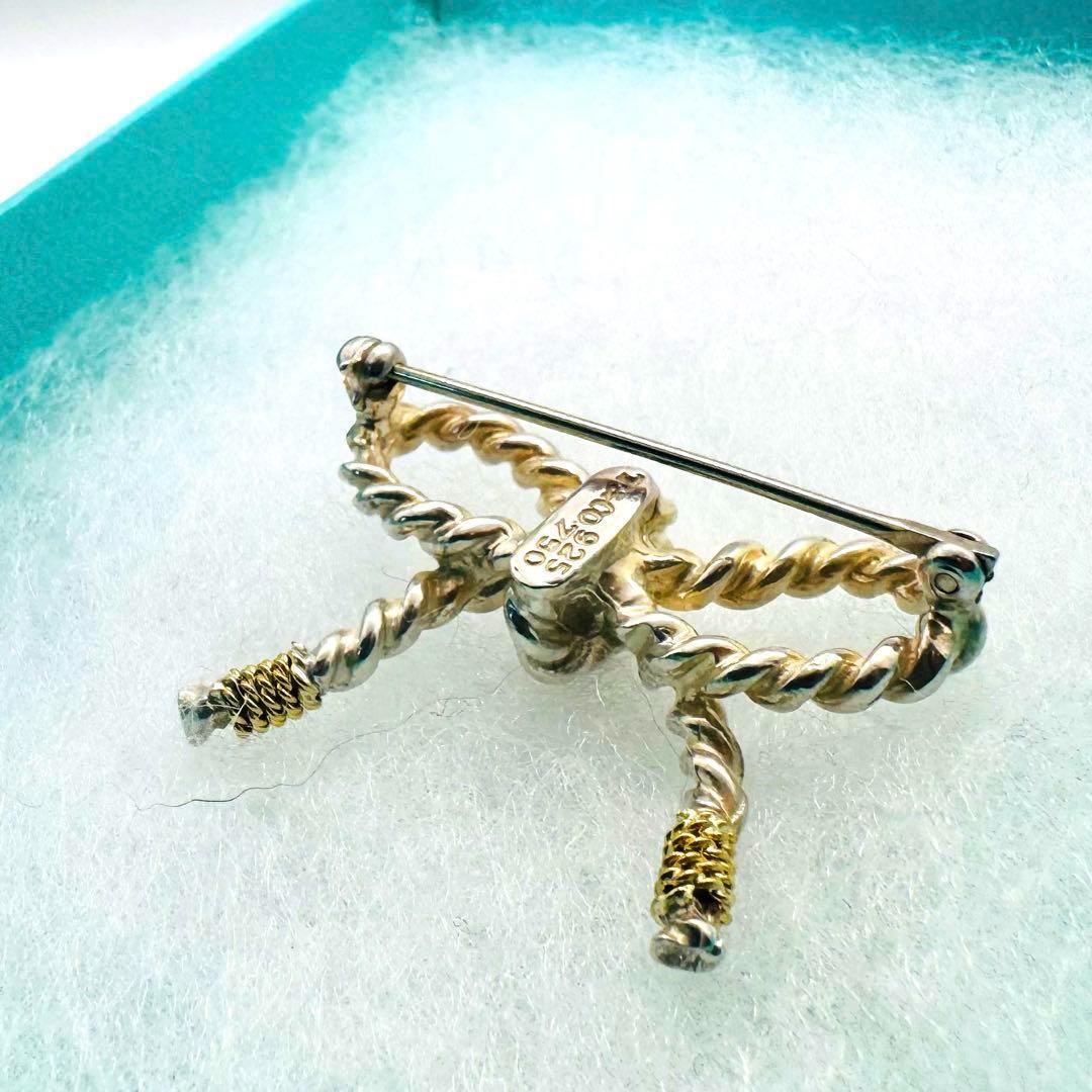 ティファニー　ネクタイピン　リボン　ゴールド　750 k18 925