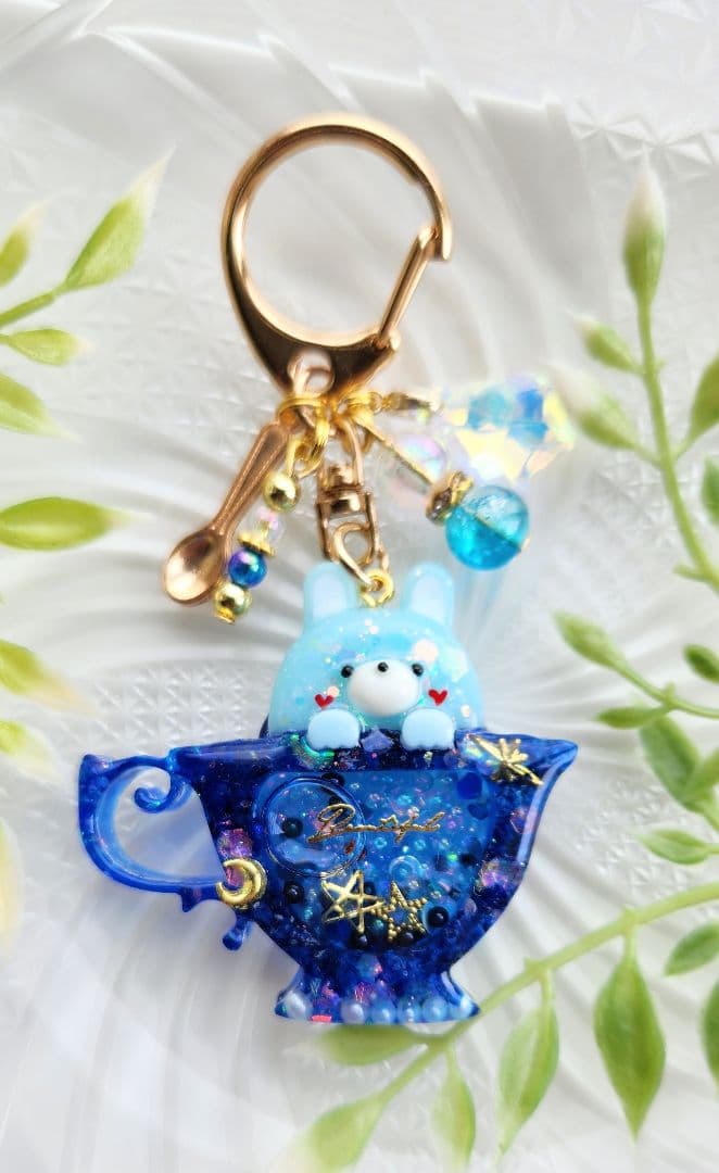 うさぎティーカップキーホルダーゆっきー1212様