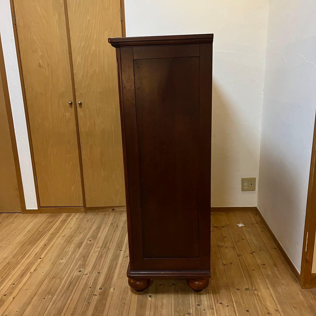 くま様＊重厚なUSAヴィンテージ調 マホガニー色 クラシカル木製ハイチェスト