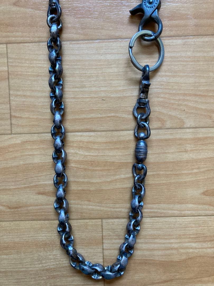 FUNNY ライダースウォレット&チェーン&ベルト　モーガンスターコンチョ　赤茶