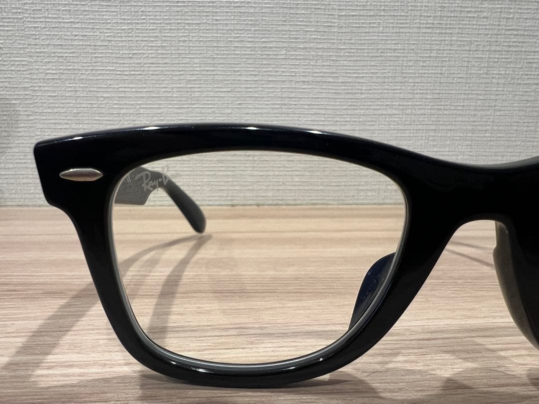 レイバン　ウェイファーラー　ブルーライトカット　クリアレンズ　ブラック