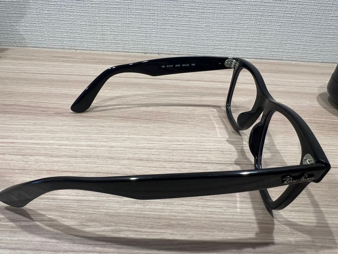 レイバン　ウェイファーラー　ブルーライトカット　クリアレンズ　ブラック