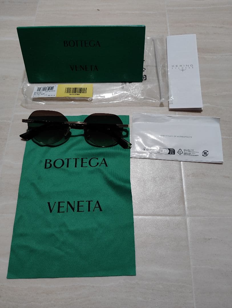 BOTTEGA VENETA リムレス ゴールドフレーム試着のみ付属品完備