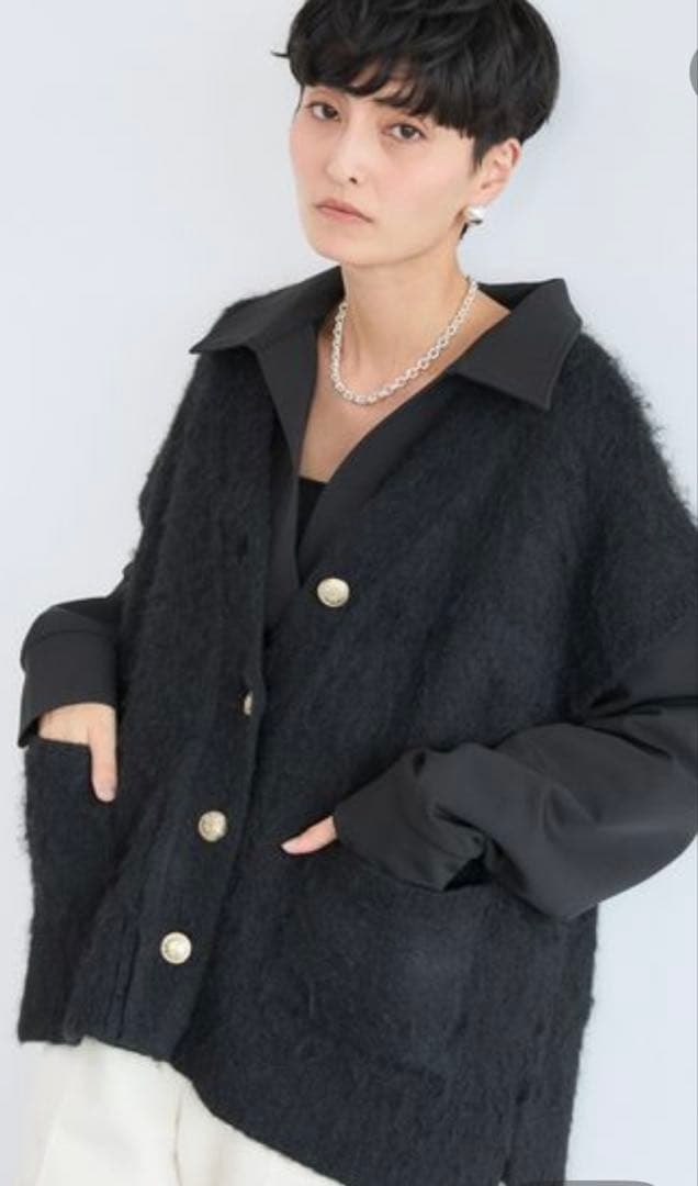 起毛金ボタンベスト/ハンドウォッシャブル＊バンヤード