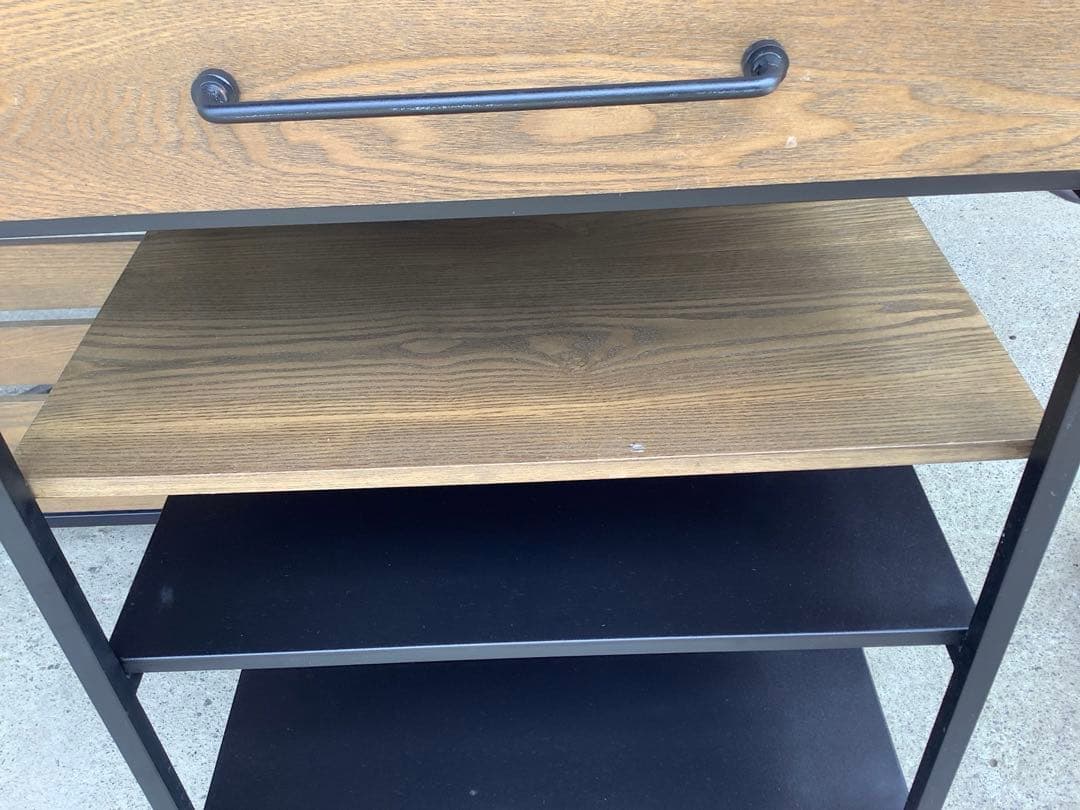 ロウヤ キッチンカウンター キッチンラック インダストリアル ゴミ箱収納