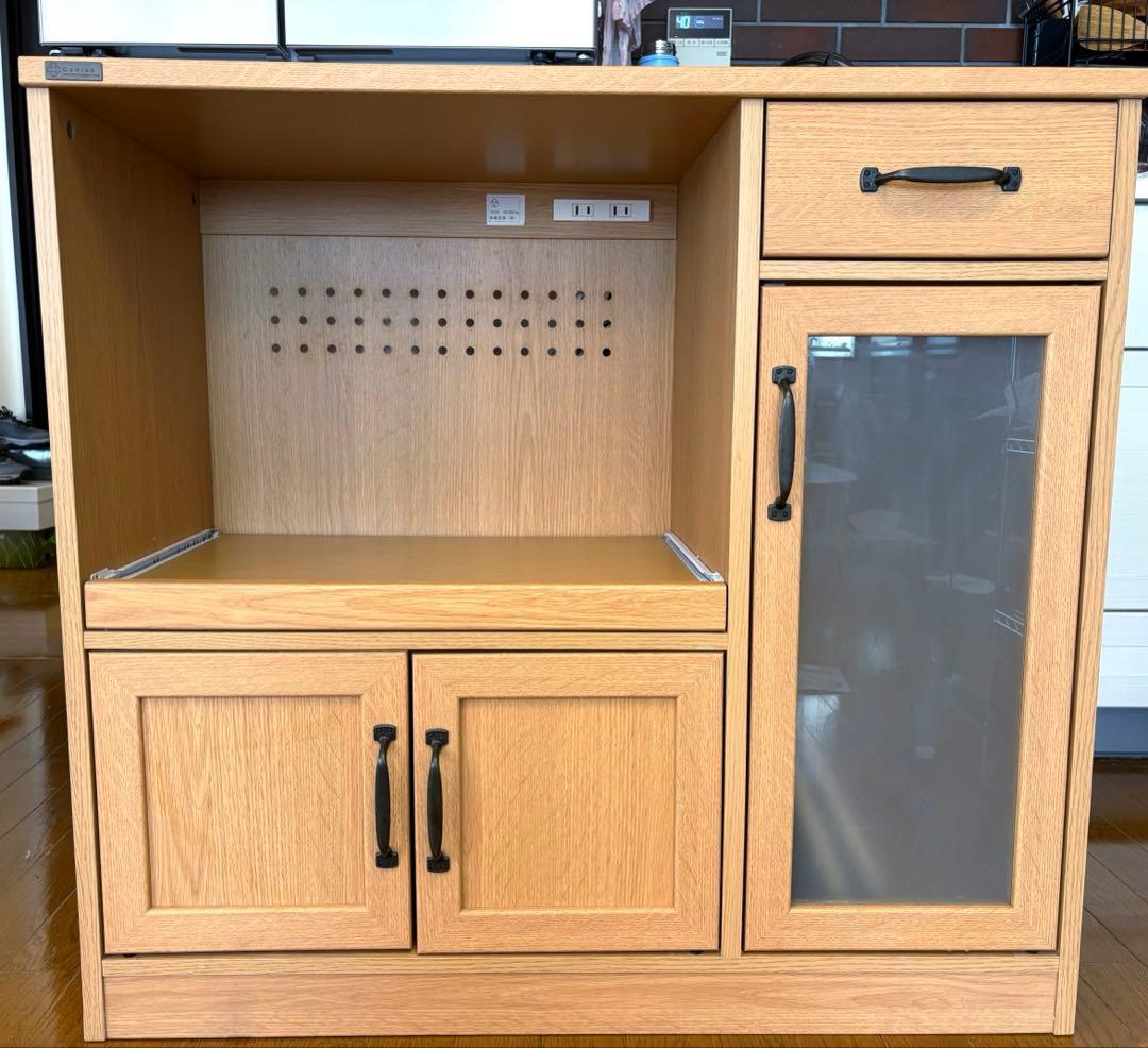 12/10まで【美品】食器棚 キッチン家電収納 レンジ台レンジボード