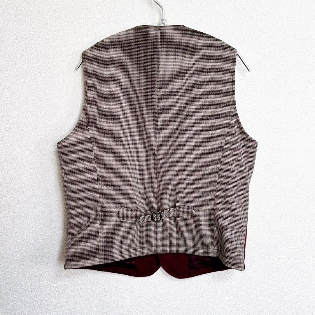 【 mitsumine × Harris Tweed 】 ボルドー　ベスト