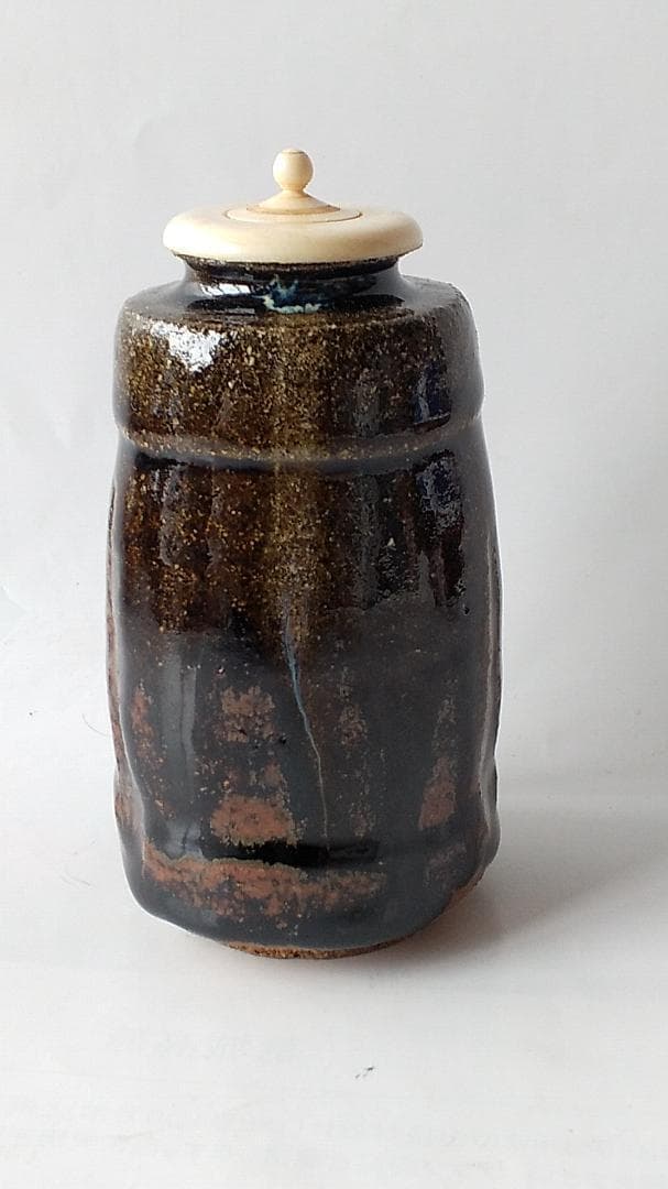 albus朝鮮唐津 茶入徳沢守俊仕覆駱駝文いちご手錦利休緞子茶道具共箱新品