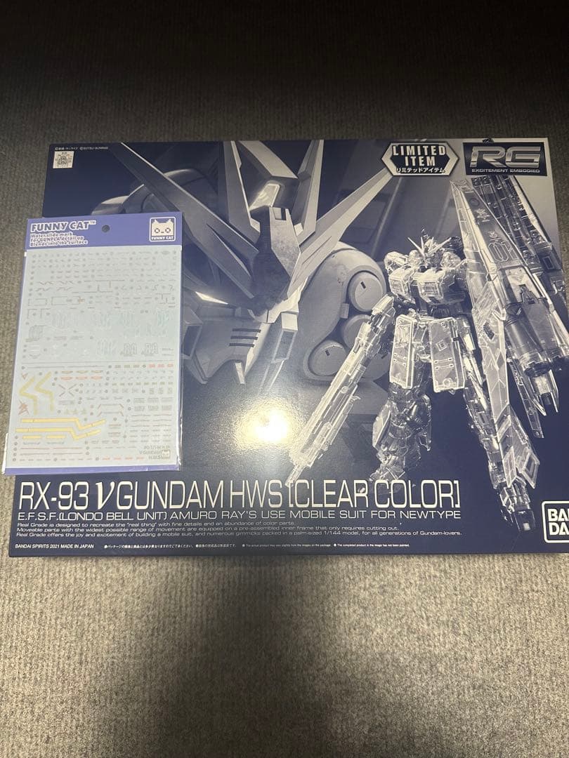 RG 1/144 νガンダムHWS [クリアカラー] + デカール　新品未組立