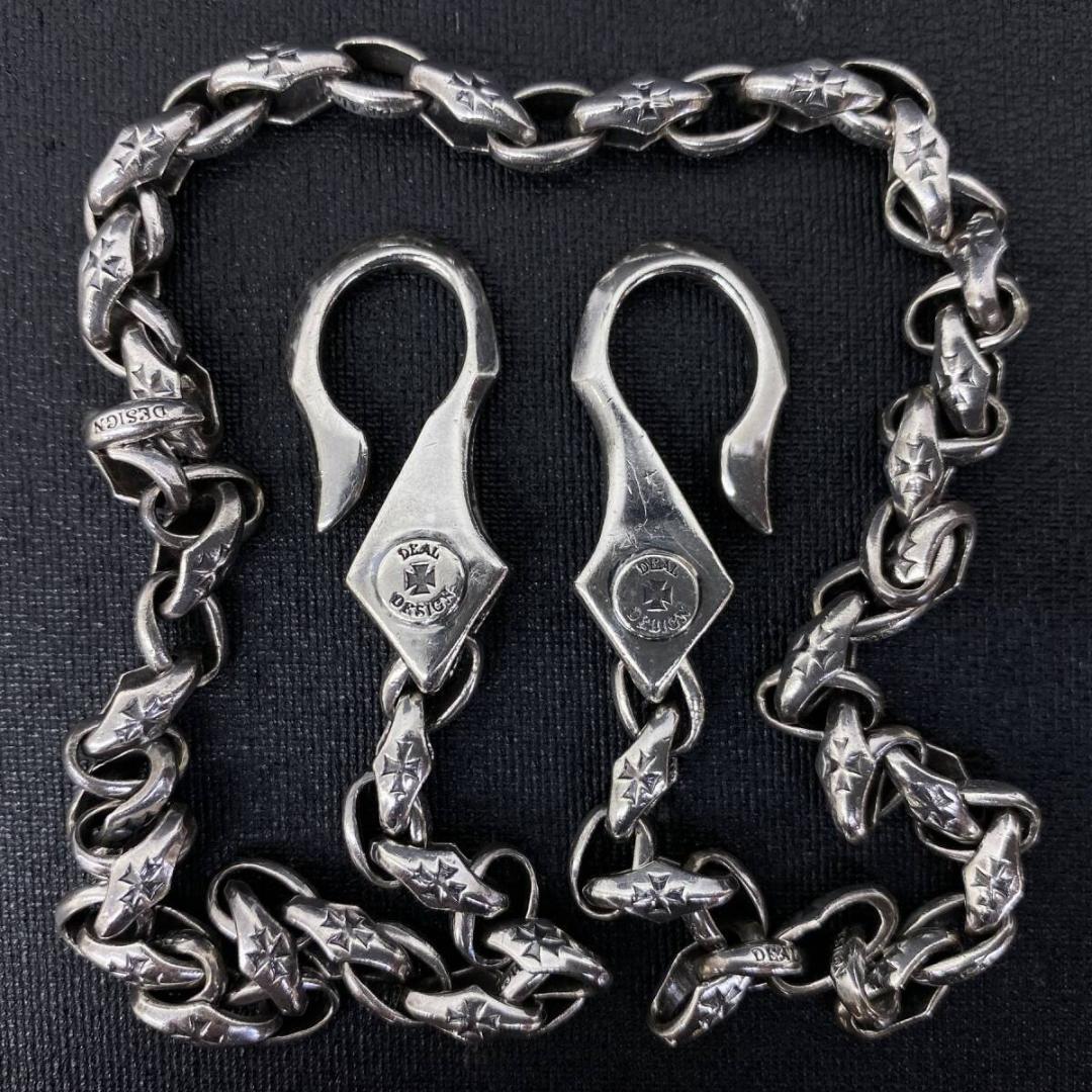 DEAL DESIGN シルバー925 アイアンクロスフックウォレットチェーン