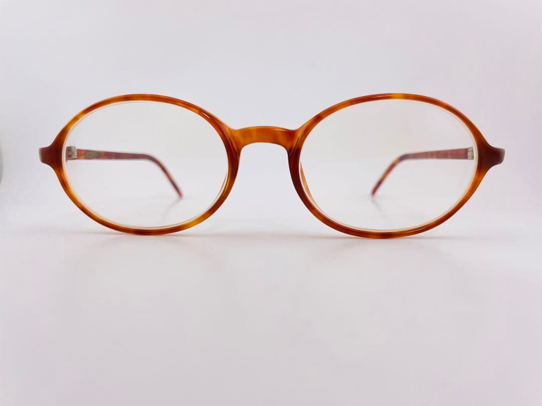 Hakusan 白山眼鏡店 日本製 メガネ 鼈甲色フレーム　オーバル型　59
