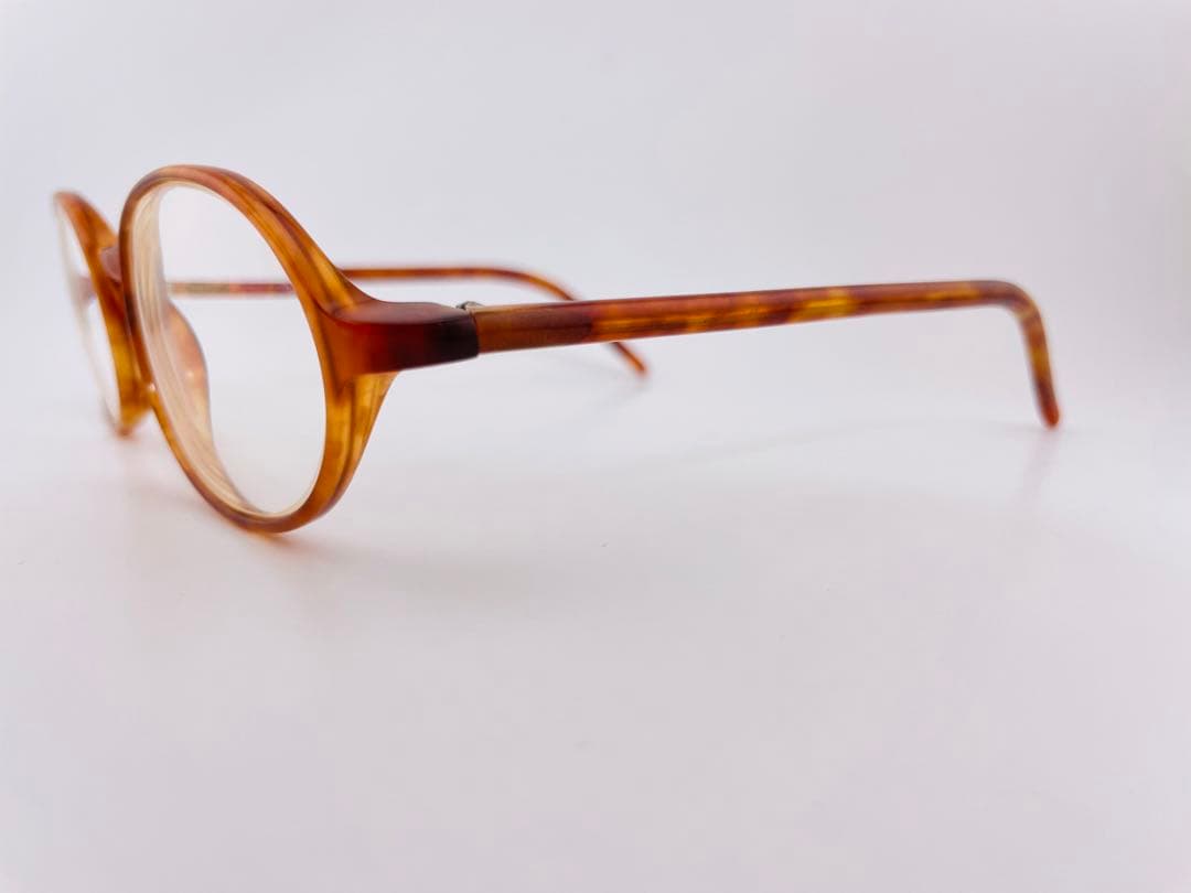 Hakusan 白山眼鏡店 日本製 メガネ 鼈甲色フレーム　オーバル型　59