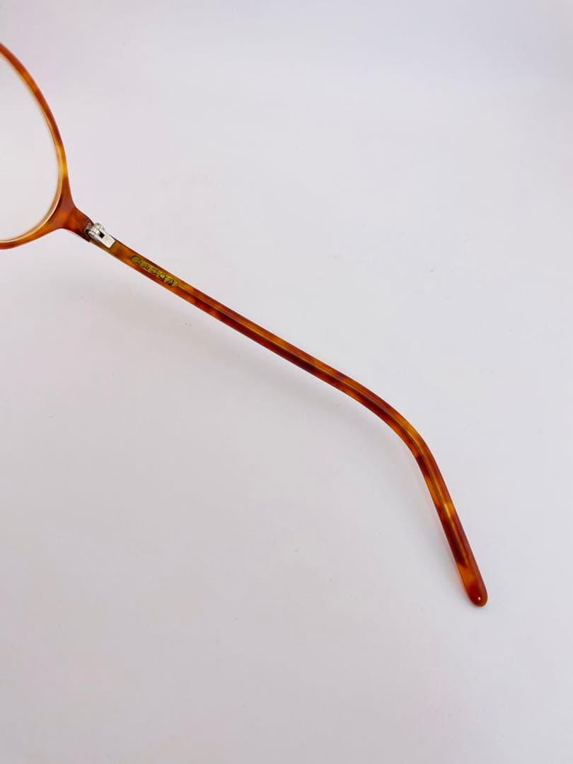 Hakusan 白山眼鏡店 日本製 メガネ 鼈甲色フレーム　オーバル型　59